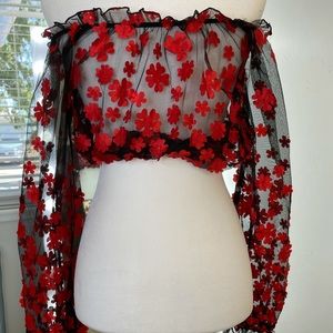 Did the shoulder (or on) see through crop